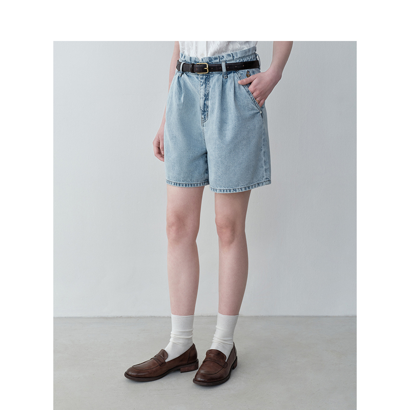 TeenieWeenie小熊卡通牛仔短裤女夏季女牛仔裤TTTF242405T