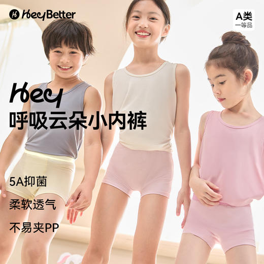 【HeyBetter】儿童内裤升级款 后片弹性大，包裹性好，不易上滑，呵护敏感肌，减少细菌滋生风险。柔软透气不夹PP，适合日常活动与户外运动，让宝宝自在成长更安心！ 商品图0