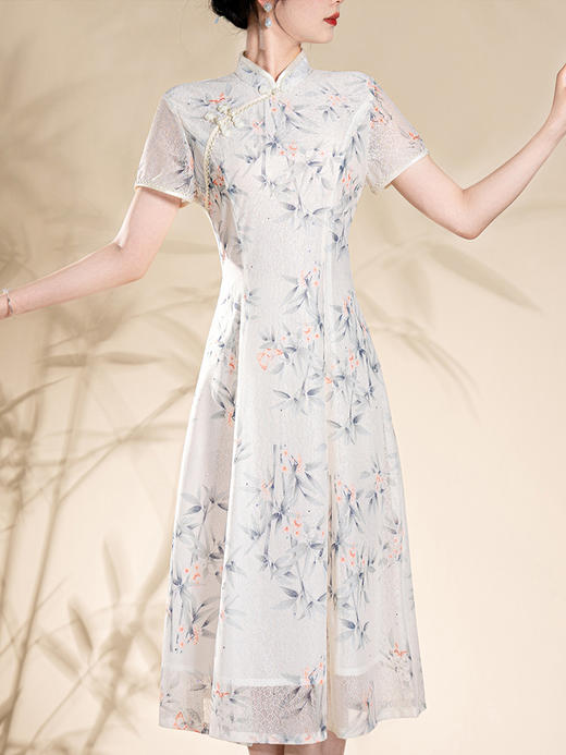 2024年轻中国风新款气质少女小清新优雅改良小个子旗袍 KK-2067 商品图0
