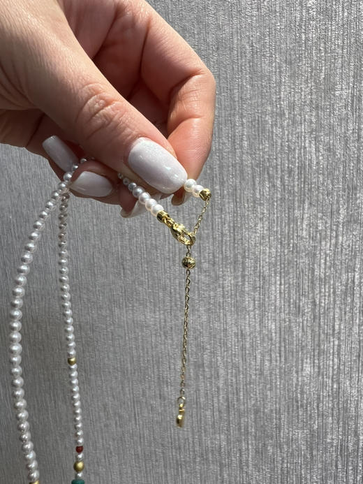 326-1 新中式4-4.5mm AK baby珍珠项链 古法高保色沙金"八方来财"路路通！ 商品图12