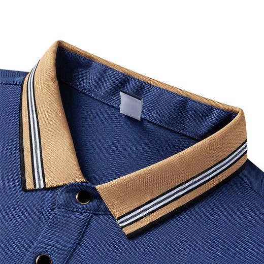 14LP3306【含桑蚕丝】罗蒙夏季男士时尚t恤短袖polo衫亲肤polo衫男短袖 商品图5