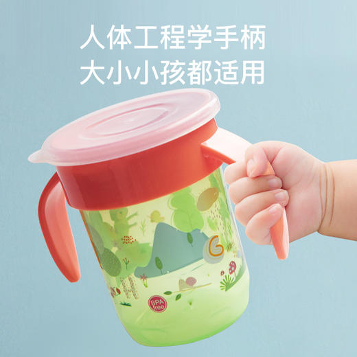 【呵护乳牙 轻松学饮】儿童360魔术水杯大口径便携学饮杯 密封防漏带手柄婴幼 儿学饮杯 商品图2