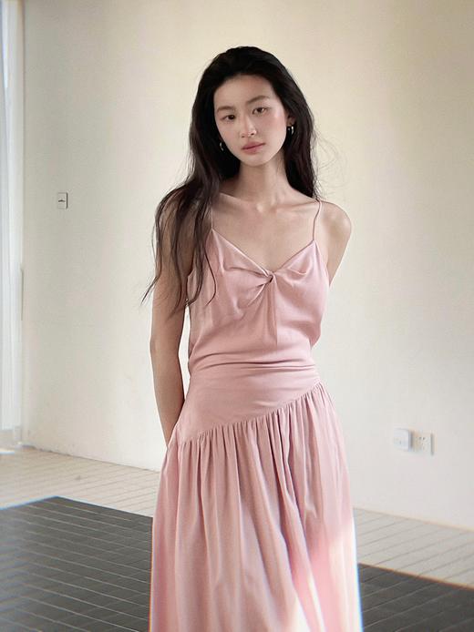 Even Vintage|天丝混纺 法式气质微光泽感系带度假风吊带连衣裙夏 商品图1