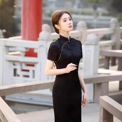 老上海复古中式，长款民国风高级感旗袍TX-8322 商品图3