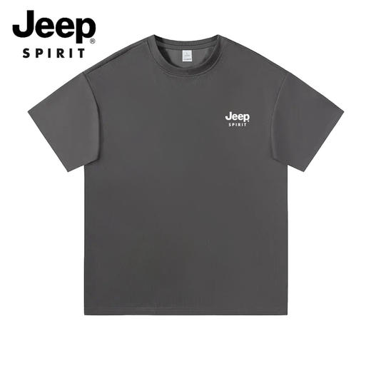 心选丨【买1送1】吉普JEEP SPIRIT 美式宽松落肩版型 休闲纯棉短袖T恤230G 商品图3