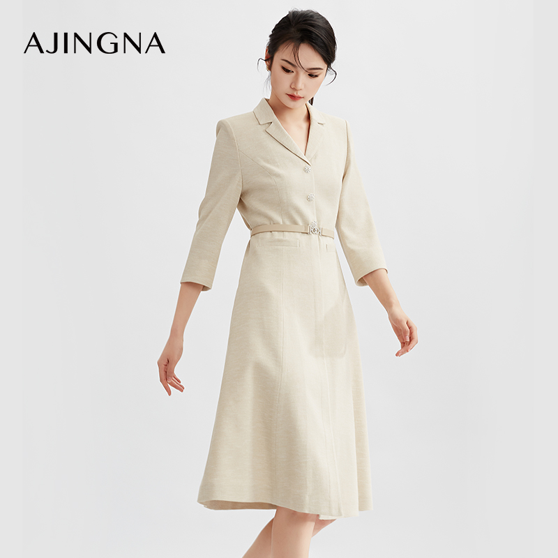 【踏青甄选价】阿菁娜春季新款春日简约连衣裙A29C112061