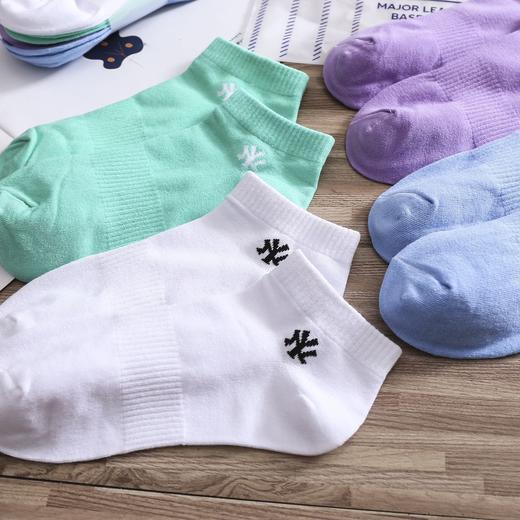 【四双装】MLB船袜 纯色/糖果色系可选 轻薄透气 防滑不掉跟 商品图4