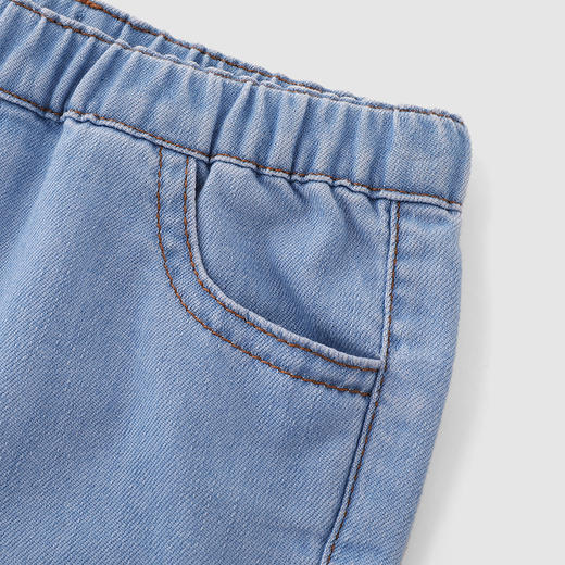 英氏儿童裤子夏季透气百搭中裤女童休闲裤2024新款YRKZJ2Q301A 商品图2