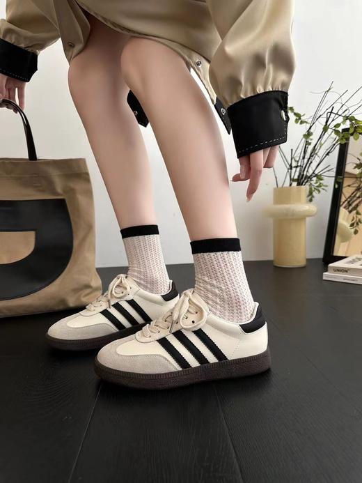 【百图lulu定制】【德训鞋】黑白灰配色 随便一搭就很有风格 牛皮鞋面 头层猪皮鞋垫 板鞋 商品图12