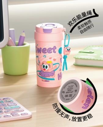 uooha多巴胺双饮咖啡杯海伦爱跳舞-粉紫 商品图4