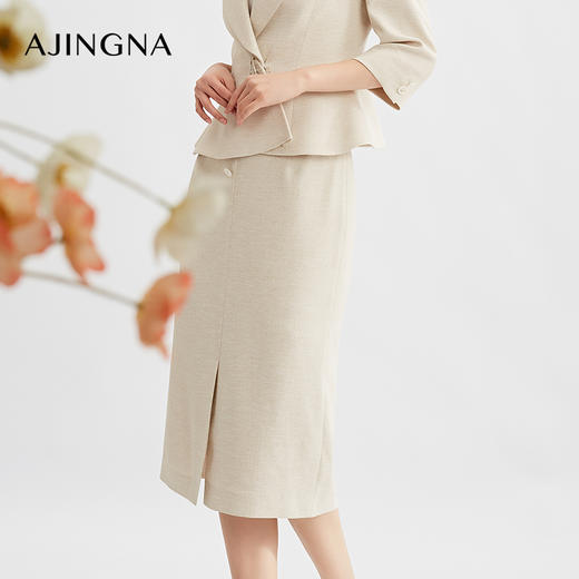 【商场同款】阿菁娜2024春季新款精致优雅直筒半裙A29C113015 商品图2