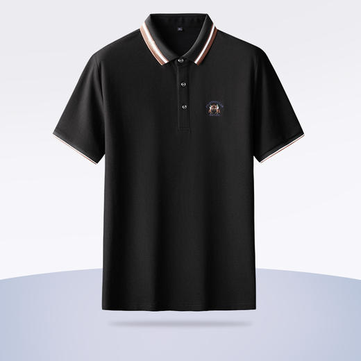 【Q】【100%棉】【新款DK】大依优型大码男装短袖Polo衫翻领加肥加大透气吸汗夏季上衣半袖t恤夏装 商品图1