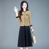 短款咖色针织小外套+内搭中长款连衣裙两件套QYM-TYP-XZ733-Y 商品缩略图0