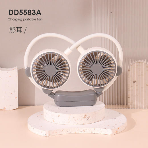 【萌趣风扇，岂止颜值！】新款可折叠挂脖小风扇，便携静音户外懒人USB迷你风扇，想用温柔的方式给你一个没有燥热的夏天-lm！ 商品图6