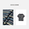 COCO ZONE2024设计感撞色条纹圆领休闲通勤短袖T恤SC1A0219 商品缩略图2