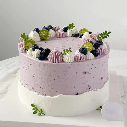 新品『蓝莓满满』生日蛋糕   蓝莓奶油，蓝莓果酱 商品图0