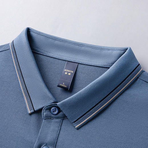 【含桑蚕丝】罗蒙男士夏季时尚polo衫男短袖休闲男士t恤短袖polo衫 商品图12