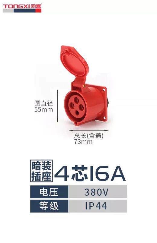 同喜工业级插座（16，32A）【所有规格10个/盒】 商品图4