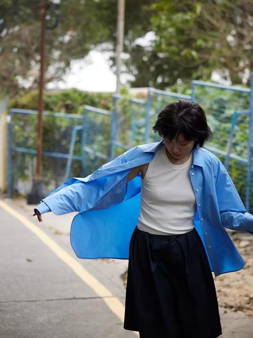 步履不停/4A11159C/防蚊廓形长袖衬衫 商品图1