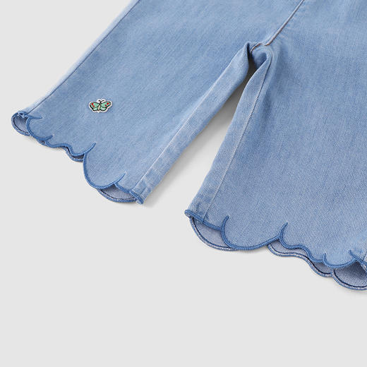 英氏儿童裤子夏季透气百搭中裤女童休闲裤2024新款YRKZJ2Q301A 商品图4