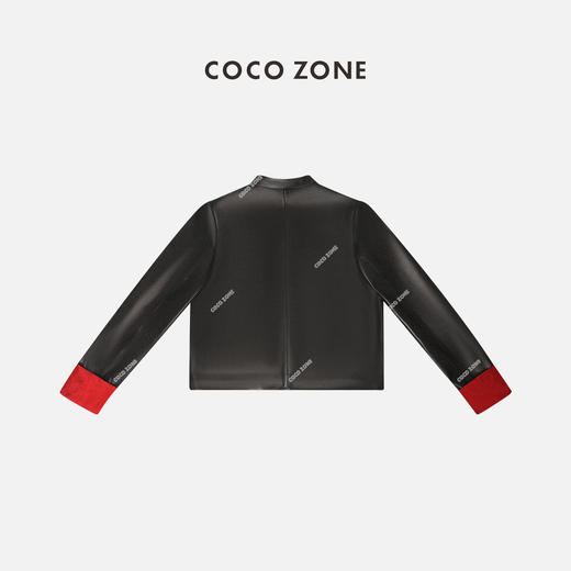COCO ZONE 真羊皮新中式复古绵羊皮拼接唐装设计感皮衣 23C30804 商品图1