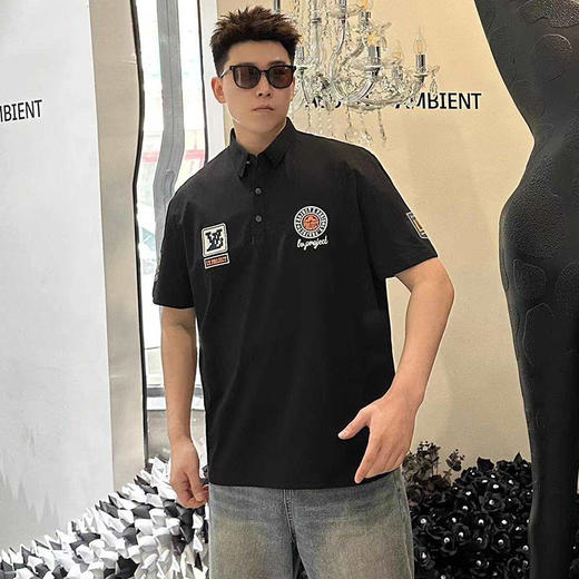 【新款DX】大依优型大码男装潮款短袖Polo衫翻领加肥加大透气吸汗夏季上衣半袖t恤夏装 商品图0