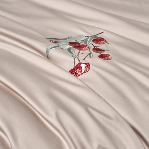 雅韵宫廷刺绣系列 大吉大荔-烟灰   80支全棉贡缎 商品图4