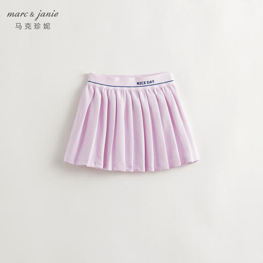 【凉感快干】马克珍妮女童运动字母百褶半身裙短裙夏装新款240827 商品图0