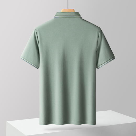 【含桑蚕丝】罗蒙男士夏季polo衫男短袖大众休闲男士t恤短袖polo衫 商品图1