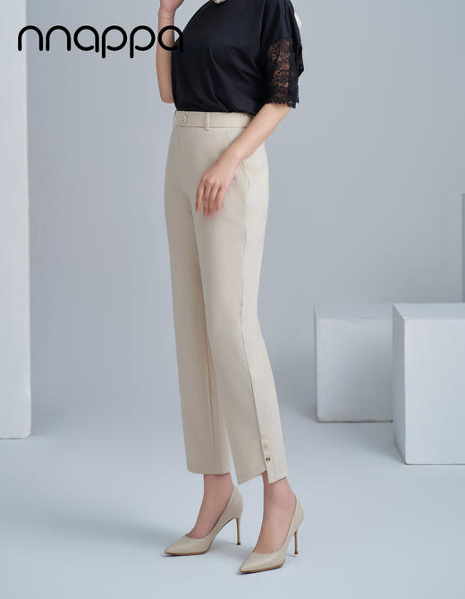 锦纶冰凉斜纹8分落差直筒裤PA29277 商品图1