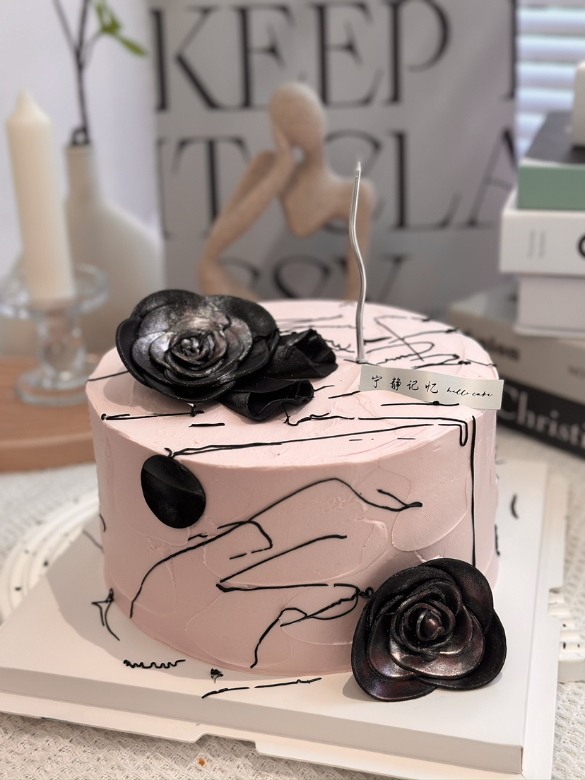 翻糖花女士奶油蛋糕 下单前请仔细阅读商品详情