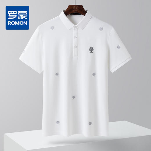 【福利款】罗蒙男士含桑蚕丝polo衫男短袖夏季薄款透气冰丝t恤男短袖 商品图0