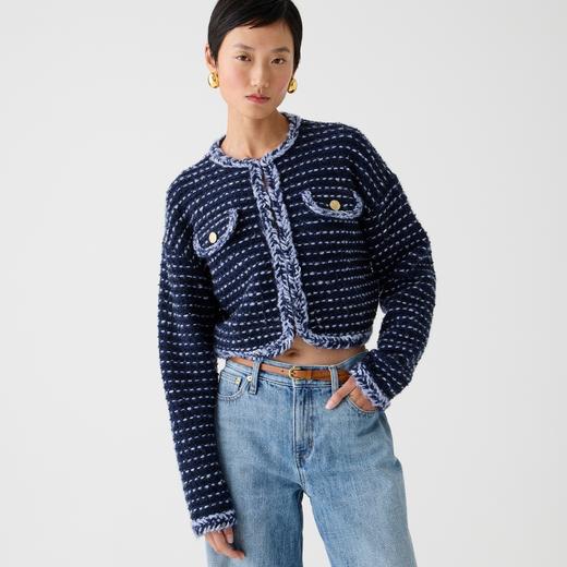 Jcrew 小香风针织外套 白色特价￥599直邮到手 商品图5