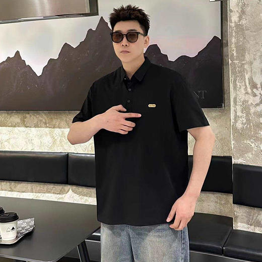 【Q】【新款DX】大依优型大码男装潮款短袖Polo衫翻领加肥加大透气吸汗夏季上衣半袖t恤夏装 商品图0