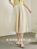 【专属特价】熙世界休闲复古优雅半身裙女夏季新款松紧高腰显瘦口袋设计a字裙 商品缩略图1