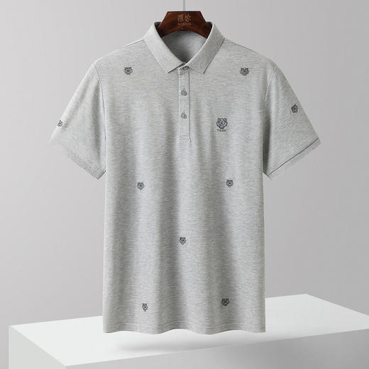 【福利款】罗蒙男士含桑蚕丝polo衫男短袖夏季薄款透气冰丝t恤男短袖 商品图3