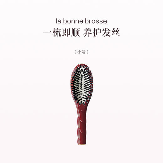 保税直发 La Bonne Brosse 3号软齿鬃毛梳 大号 玫瑰粉 象牙白  樱桃红 杏仁绿 商品图4