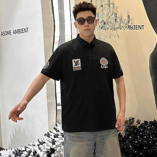 【新款DX】大依优型大码男装潮款短袖Polo衫翻领加肥加大透气吸汗夏季上衣半袖t恤夏装 商品图1