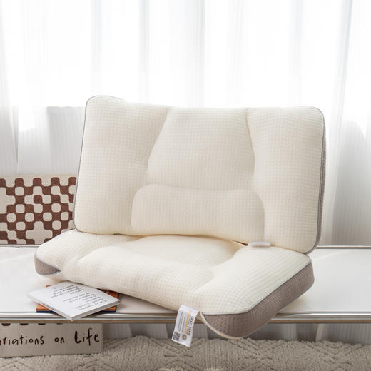 【精选】诗梦姿全棉针织分区按摩颈椎枕芯 透气舒适 柔软贴肤 商品图7