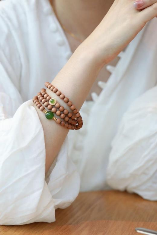 0.6原创碧玉(四叶草)老山檀手串 108粒 商品图1