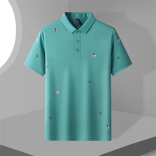 【胶感印花】罗蒙男士满印polo衫男短袖男夏季薄款男士短袖t恤男体恤 商品图2