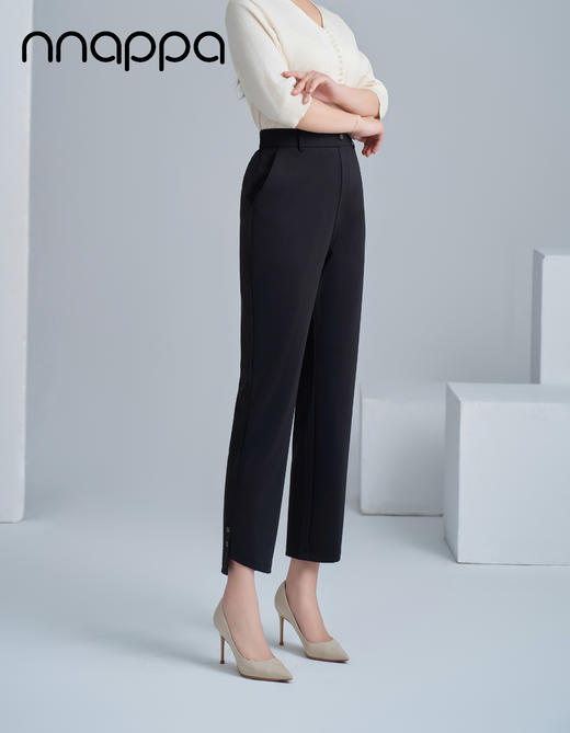 锦纶冰凉斜纹8分落差直筒裤PA29277 商品图3