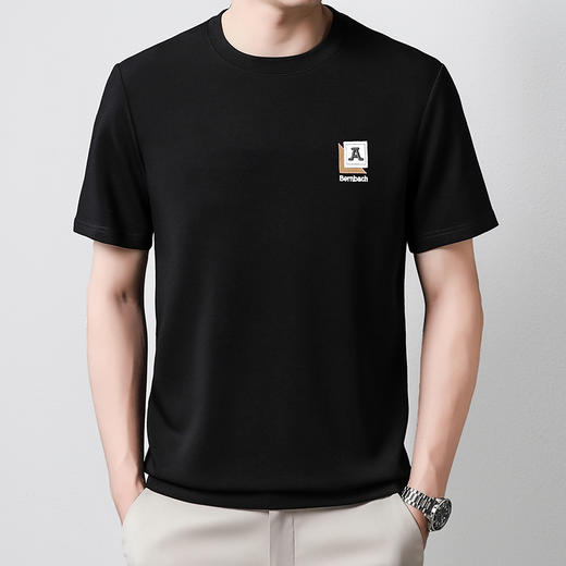 【新款DX】大依优型大码男装短袖T恤圆领加肥加大透气吸汗夏季上衣半袖t恤夏装 商品图0