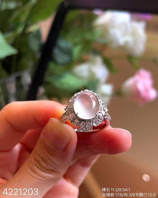 4221203，玻璃蛋面戒指。具体价格微信咨询 商品图1