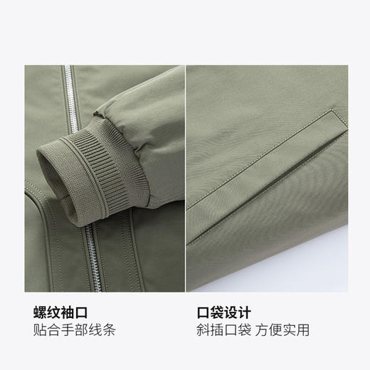 【易打理】圣得西男士棒球领商务休闲夹克春款茄克外套2412932073 商品图3