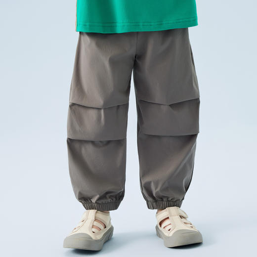 【伞兵裤】【90-140】【MQDMINI】男童夏款工装裤休闲长裤抽褶纯色轻薄防蚊裤速干裤子 商品图4