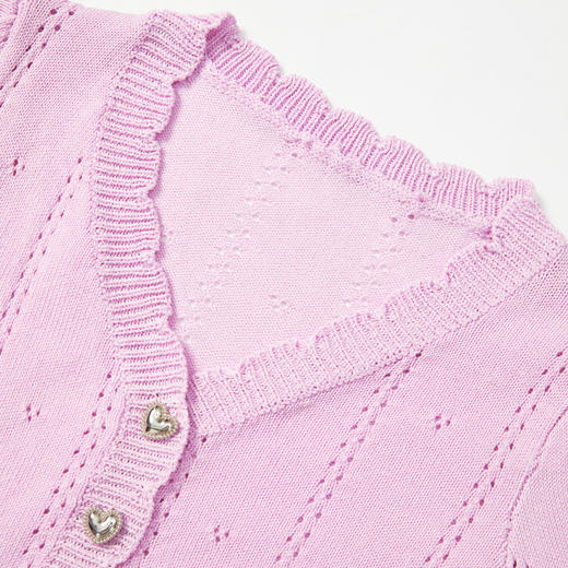 通勤风气质甜美花边短款针织衫女春夏季短款收腰V领毛衣V1040779/V0051036 商品图5