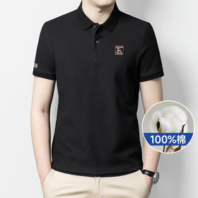 【100%棉】【新款DK】大依优型大码男装短袖Polo衫翻领加肥加大透气吸汗夏季上衣半袖t恤夏装
