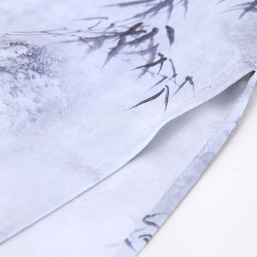 PF827斯尔丽24新款改良旗袍披肩配吊带撞色水墨画国风时尚减龄连衣裙 商品图5