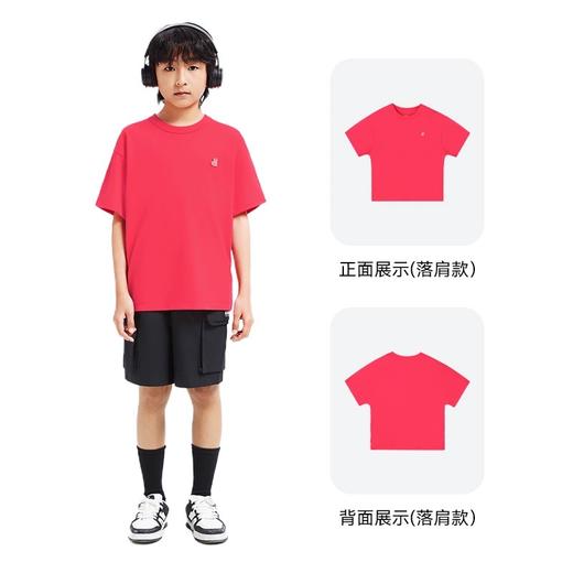 【超舒衣·宽松速干短T】男女童透气速干全棉T恤新款安奈儿童装实体店同款AM421874 商品图9